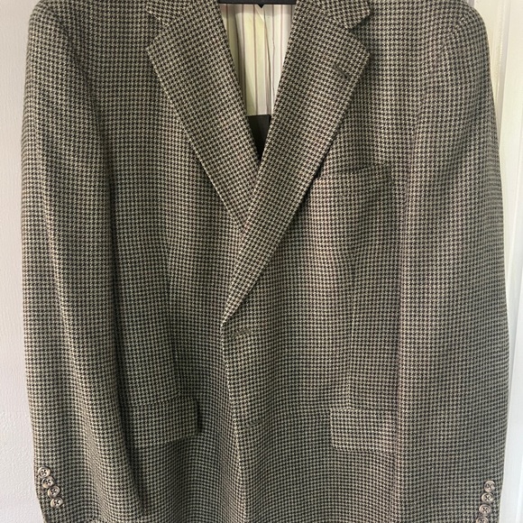 Tommy Hilfiger VTG Black and Gray Houndstooth Blazer - Picture 1 of 5